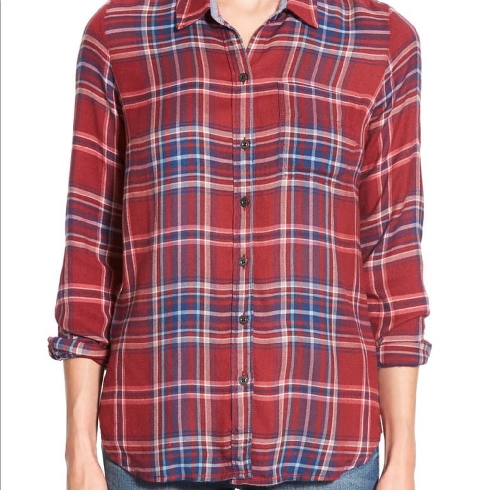 Lucky Brand Red Summer Flannel
